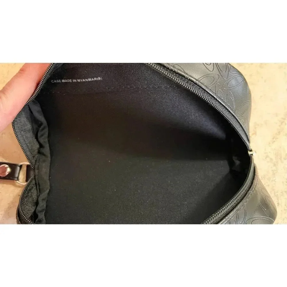 Oakley Black Travel Zippered‎ Faux Leather Sunglasses Clutch Case